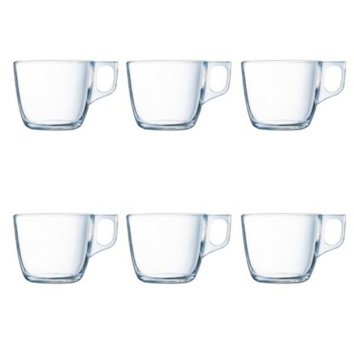 Set 6 cesti pentru cafea, Luminarc, Simple, 220 ml, sticla, transparent