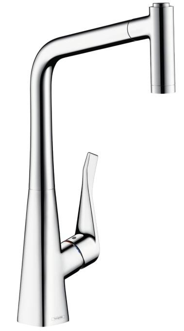 Baterie bucatarie Hansgrohe Metris 320 dus extractibil