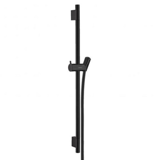 Bara dus cu furtun 65 cm inclus culoare negru mat Hansgrohe, Unica S Puro