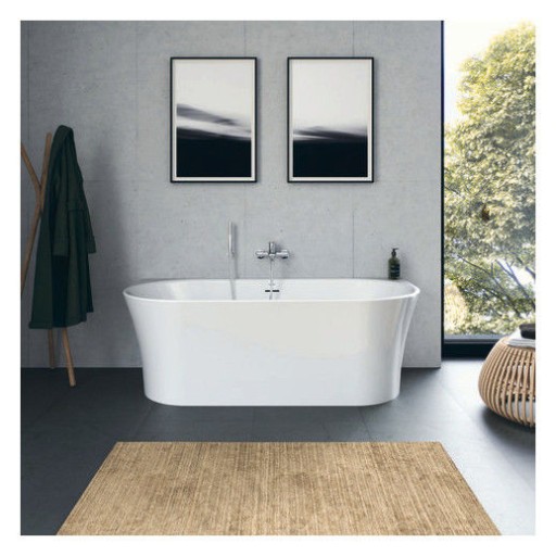 Cada freestanding Duravit DuraSenja 170x80cm la perete alb