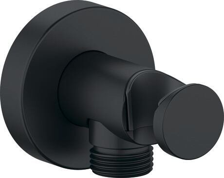 Conector fixfit Duravit Shower Roound cu agatatoare de dus negru mat