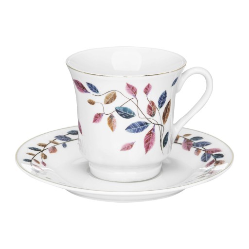 Set de cafea/ceai 12 piese Vergo, Domotti, 220 ml, portelan, multicolor