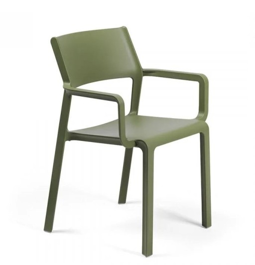 Scaun exterior Nardi Trill Armchair cu brate verde agave