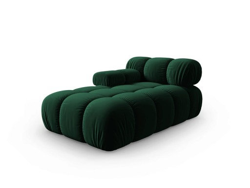 Sezlong living stanga 1 loc, Bellis, Micadoni Home, BL, 157x97x62 cm, catifea, verde bottle