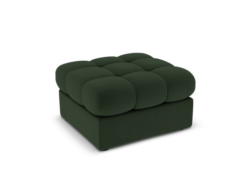 Taburet, Justin, Micadoni Home, BL, 60x60x38 cm, poliester, verde inchis