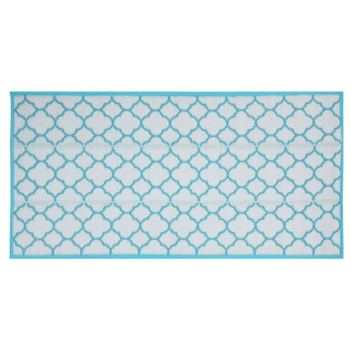 Patura pentru picnic Quatrefoil, pliabila, 90x180 cm, polipropilena, bleu