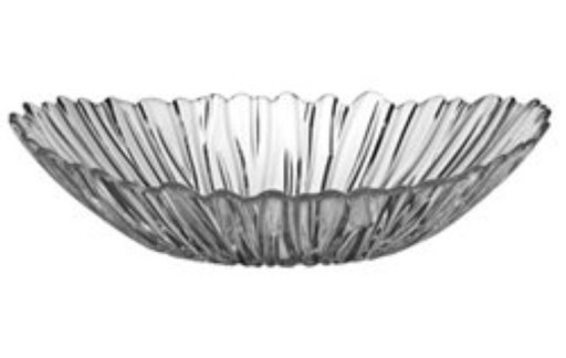 Platou oval Aurora, Pasabahce, sticla, 33x26.4 cm, transparent