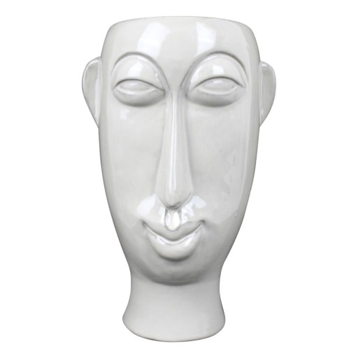 Vază din porțelan PT LIVING Mask, înălțime 27,2 cm, alb