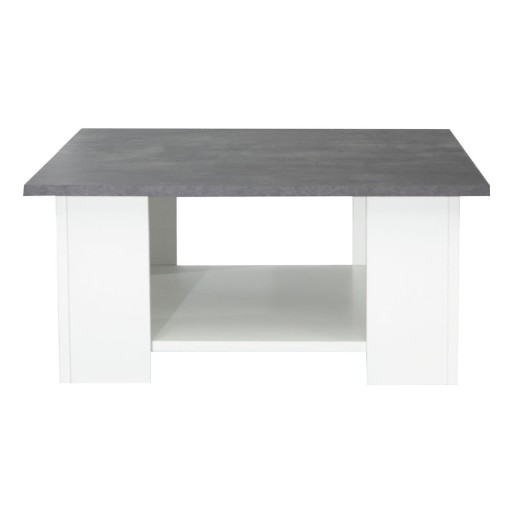 Măsuță de cafea albă cu blat cu aspect de beton 67x67 cm Square - TemaHome