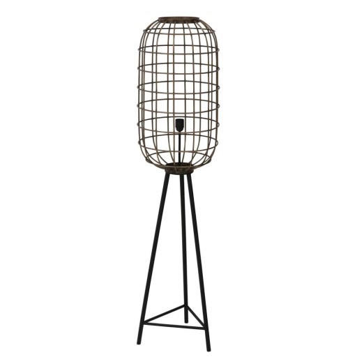 Lampadar negru/bronz (înălțime 151 cm) Toah – Light & Living