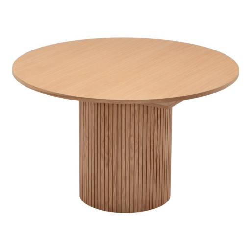 Masă de dining rotundă extensibilă cu aspect de lemn de stejar ø 115 cm Malaga – Bonami Selection