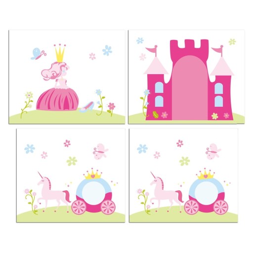 Set 4 perdele din bumbac pentru pat Vipack Princess