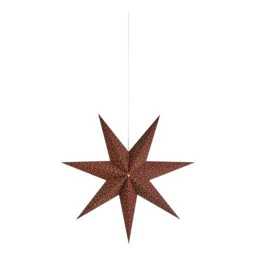 Decorațiune luminoasă burgundy suspendată ø 45 cm cu model de Crăciun Baroque – Markslöjd