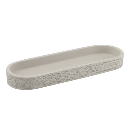 Organizator din beton pentru baie Sapho Afrodite, lungime 30 cm, bej