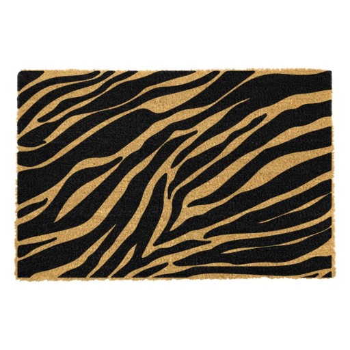 Covoraș intrare din fibre de cocos Artsy Doormats Zebra, 40 x 60 cm