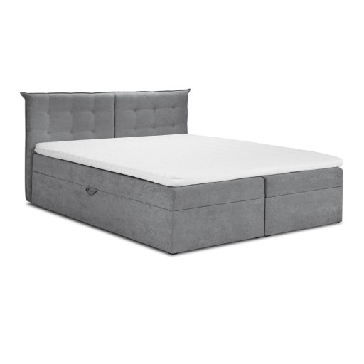 Pat boxspring 180x200 cm gri cu spațiu de depozitare Echaveria – Mazzini Beds