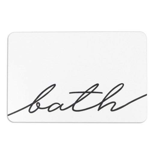 Covoraș de baie alb 39x60 cm Bath – Artsy Doormats