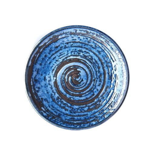 Farfurie din ceramică MIJ Copper Swirl, ø 25 cm, albastru