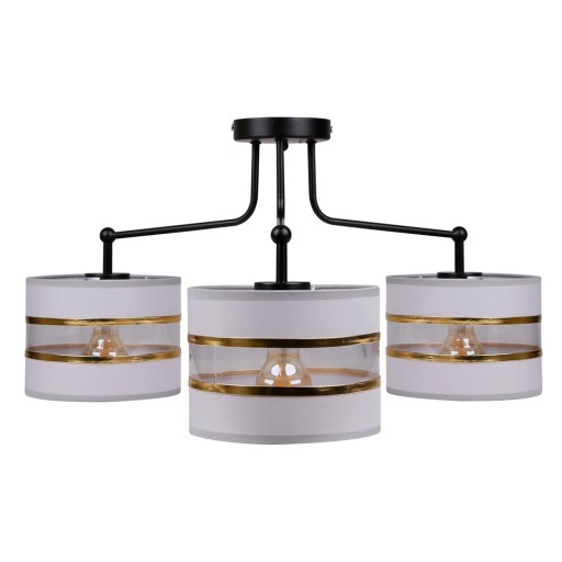 Plafonieră albă cu abajur textil ø 20 cm Andy – Candellux Lighting