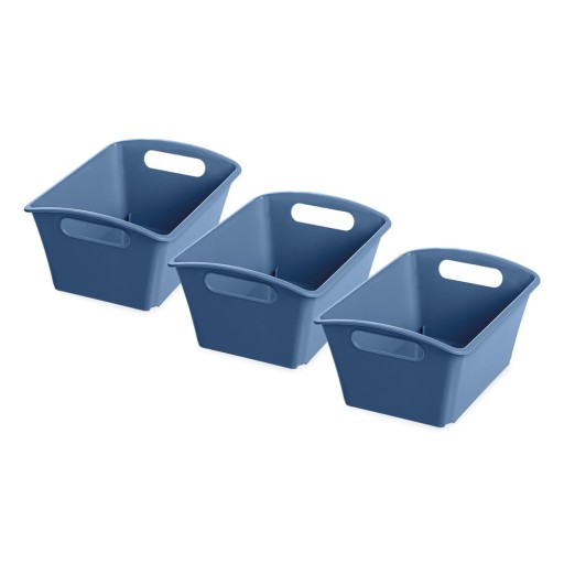 Cutii de depozitare 3 buc. din plastic Qin – Domopak