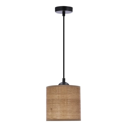 Lustră maro deschis cu abajur din ratan ø 15 cm Legno – Candellux Lighting