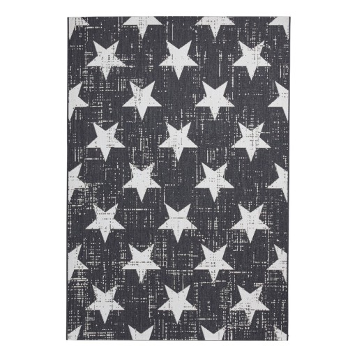 Covor alb/negru pentru exterior 290x200 cm Santa Monica - Think Rugs