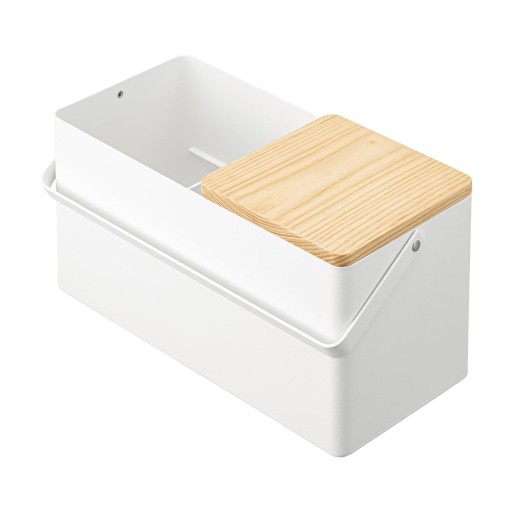 Organizator de baie alb pentru cosmetice din metal - YAMAZAKI