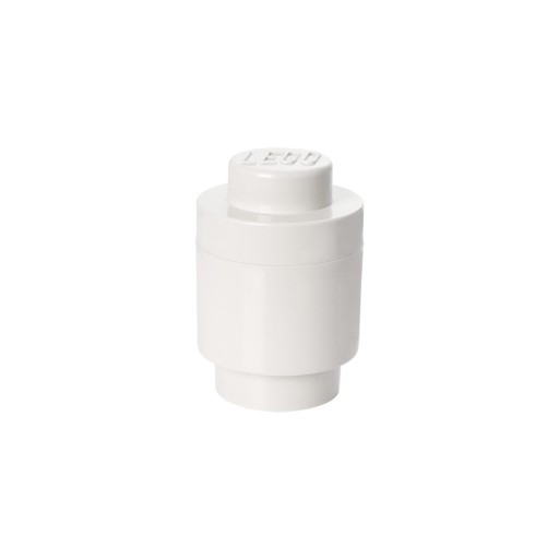 Cutie depozitare rotundă LEGO®, alb, ⌀ 12,5 cm