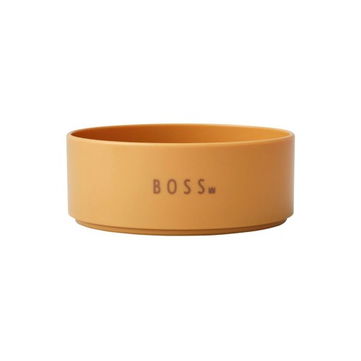 Bol pentru copii Design Letters Mini Boss, ø 11 cm, galben muștar