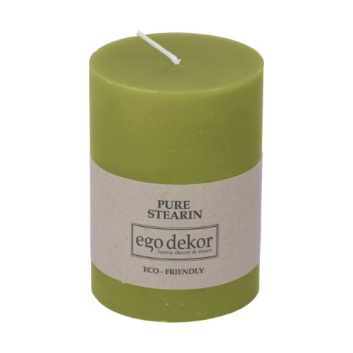 Lumânare Eco candles by Ego dekor Friendly, durată ardere 37 h, verde