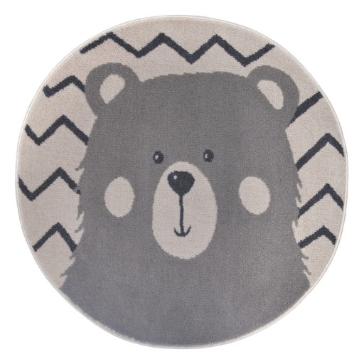 Covor pentru copii gri ø 100 cm Bear – Hanse Home