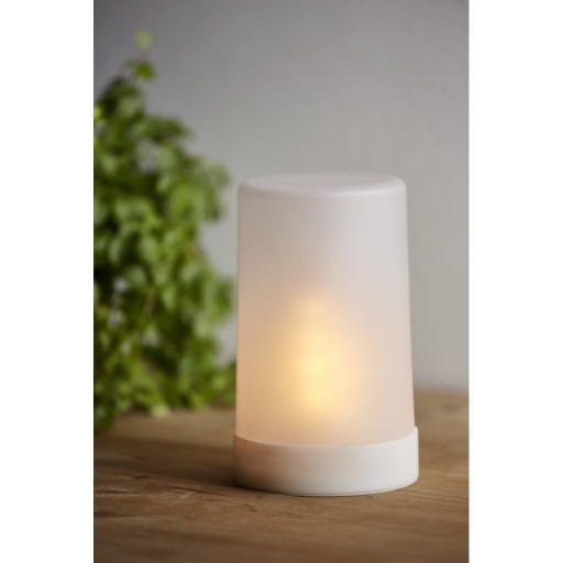 Corp de iluminat pentru exterior cu LED Star Trading Candle Flame, înălțime 14,5 cm, alb