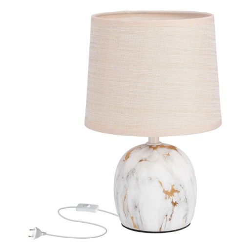 Veioză crem cu abajur textil (înălțime 25 cm) Adelina – Candellux Lighting