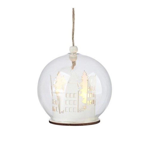 Decorațiune luminoasă albă ø 9 cm cu model de Crăciun Myren – Markslöjd