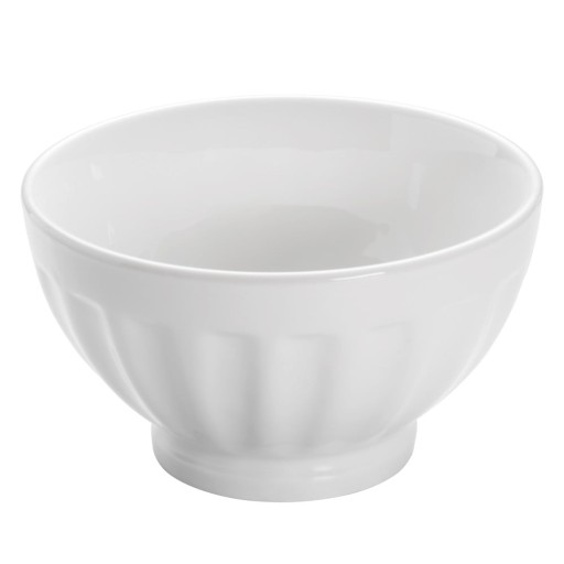 Bol din porțelan Maxwell & Williams Basic Ribbed, ø 15,5 cm, alb