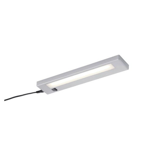 Aplică de perete argintie LED (lungime 34 cm) Alino – Trio