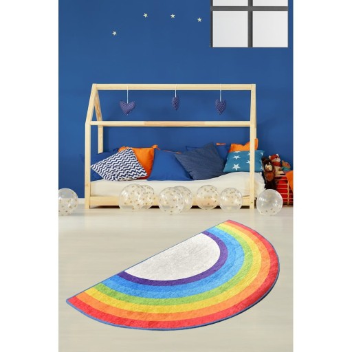 Covor antiderapant pentru copii Conceptum Hypnose Rainbow, 85 x 160 cm