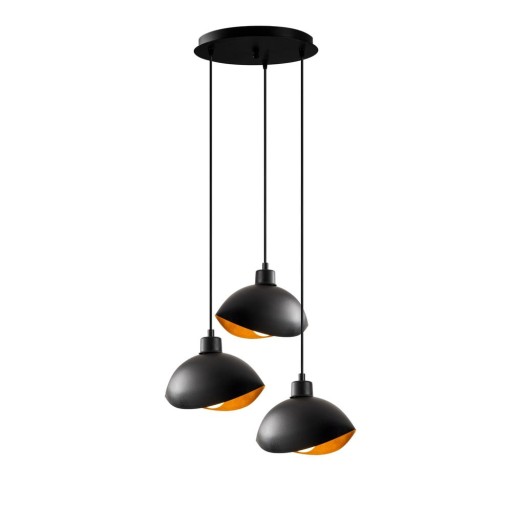 Lustră neagră cu abajur din metal ø 50 cm Sivani – Opviq lights