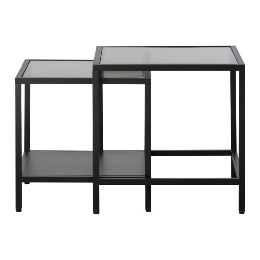 Măsuțe auxiliare 2 buc. din sticlă 50x50 cm Bronco – Unique Furniture