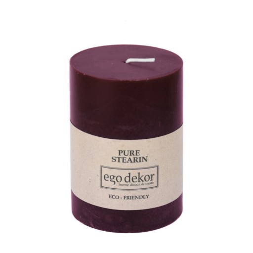 Lumânare Eco candles by Ego dekor Friendly, durată ardere 37 h, vișiniu