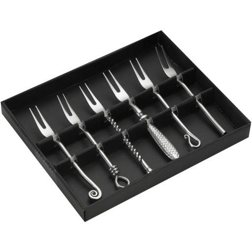 Set 6 furculițe din inox pentru cocktail, în cutie de cadou Jean Dubost Forged