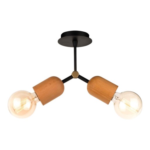 Lustră neagră/în culoare naturală Dna – Squid Lighting