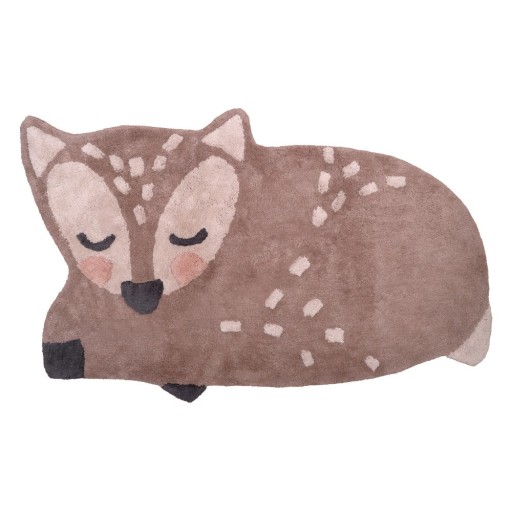 Covor din bumbac lucrat manual pentru copii Nattiot Little Deer, 70 x 110 cm