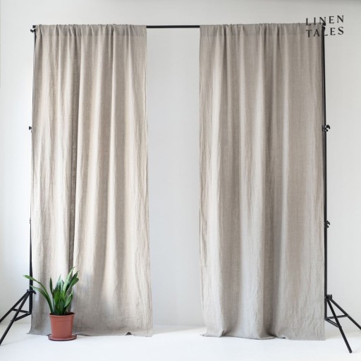 Draperie bej 140x330 cm Night Time – Linen Tales