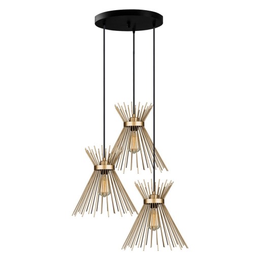 Lustră aurie din metal ø 34 cm Izmir – Squid Lighting