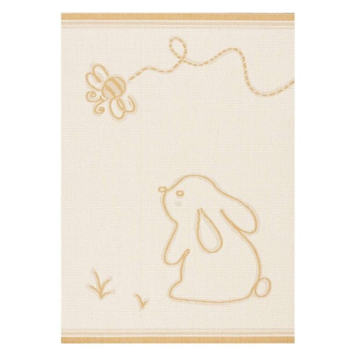 Covor pentru copii galben-bej antialergic 170x120 cm Rabbit and Bee - Yellow Tipi