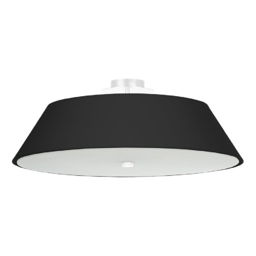 Plafonieră neagră cu abajur din sticlă ø 60 cm Hektor - Nice Lamps