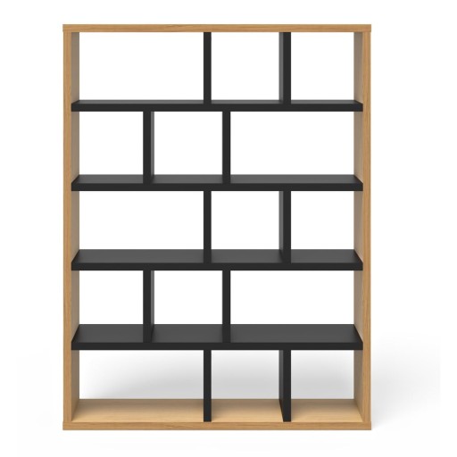 Bibliotecă negru-natural 150x198 cm Berlin – TemaHome