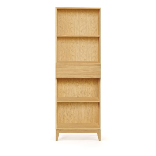 Bibliotecă în culoare naturală cu aspect de lemn de stejar 62x180 cm Blanco – Woodman