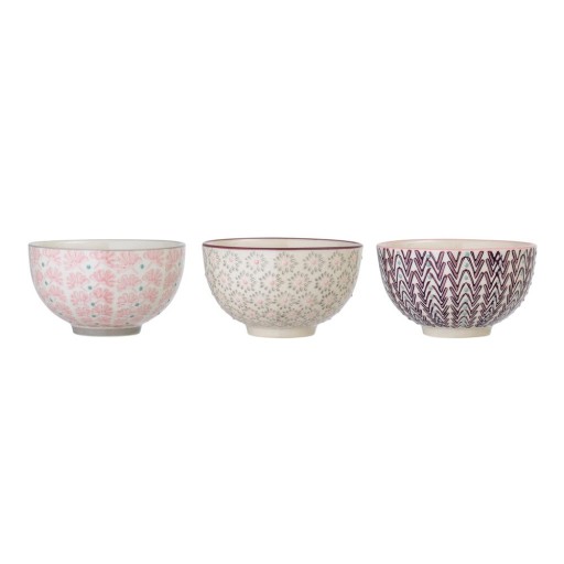 Set de 3 boluri din gresie ceramică Bloomingville Maya, ø 11,5 cm